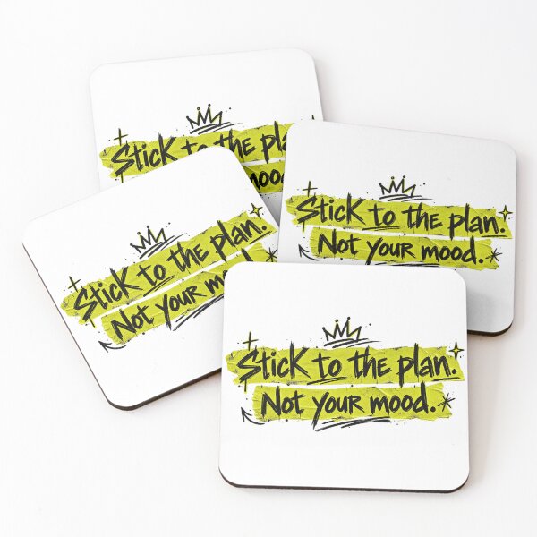 Item preview, Stick to the Plan Not Your Mood – Motivational Streetwear Quote designed and sold by SupplyCode.