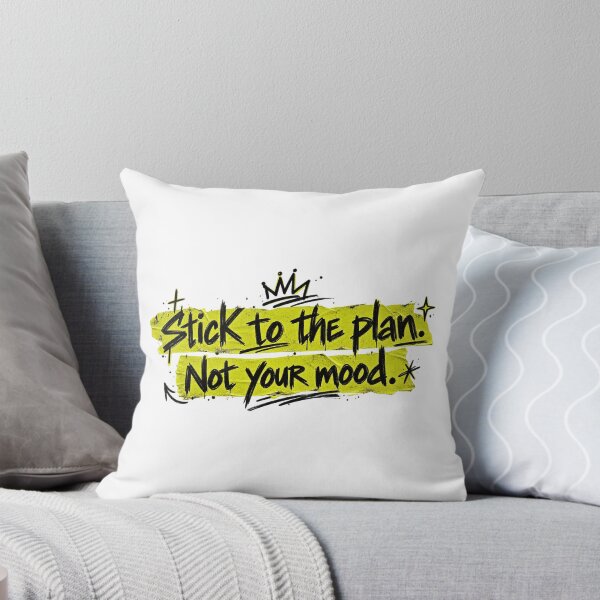 Item preview, Stick to the Plan Not Your Mood – Motivational Streetwear Quote designed and sold by SupplyCode.