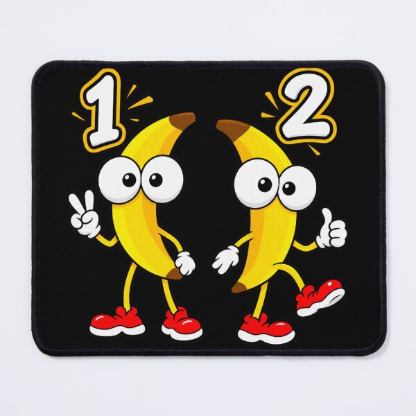 Item preview, Two Cartoon Bananas Number One and Two Fun Characters designed and sold by dianadouri.