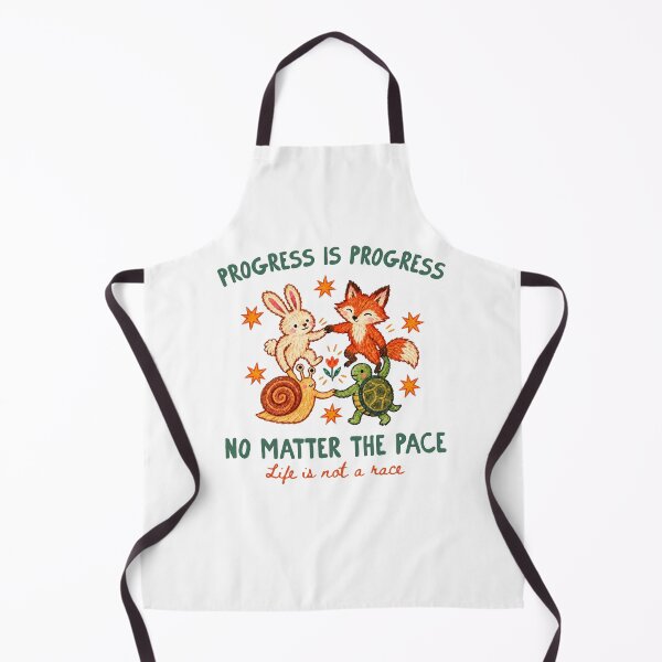 Item preview, Progress Is Progress Woodland Animals Slow Living Quote designed and sold by RDGNR.