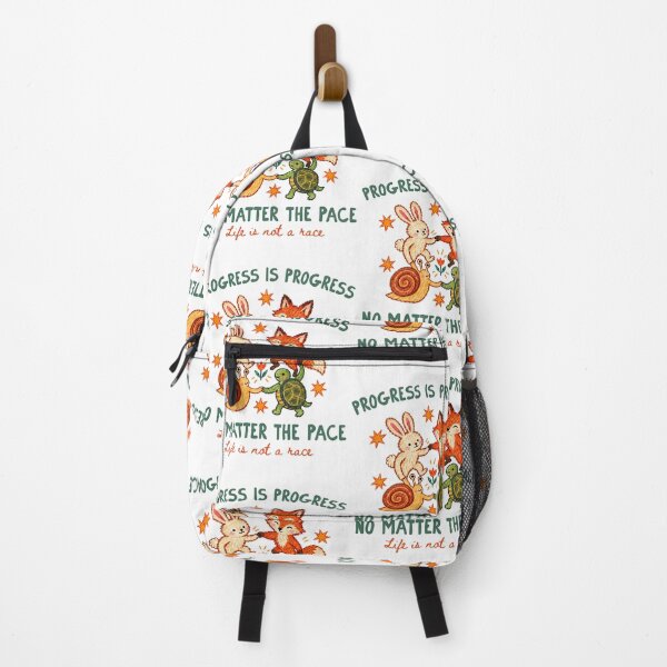 Item preview, Progress Is Progress Woodland Animals Slow Living Quote designed and sold by RDGNR.