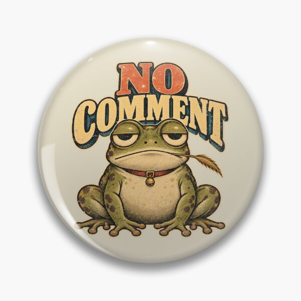 Item preview, No Comment – Unimpressed Frog Retro Humor designed and sold by AwesomeBeyondLimits.