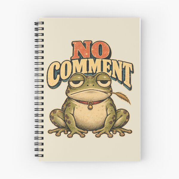 Item preview, No Comment – Unimpressed Frog Retro Humor designed and sold by AwesomeBeyondLimits.