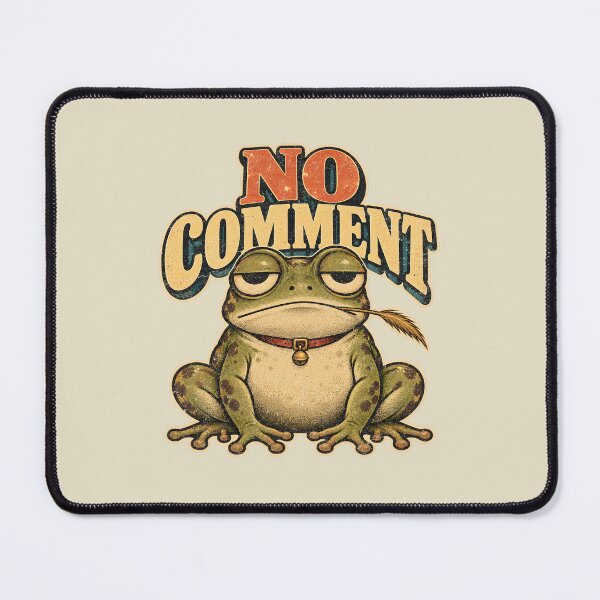 Item preview, No Comment – Unimpressed Frog Retro Humor designed and sold by AwesomeBeyondLimits.