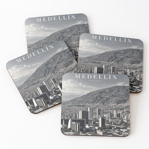 Item preview, Medellín Cinematic Monochrome City Artwork designed and sold by MichaeIRellov.