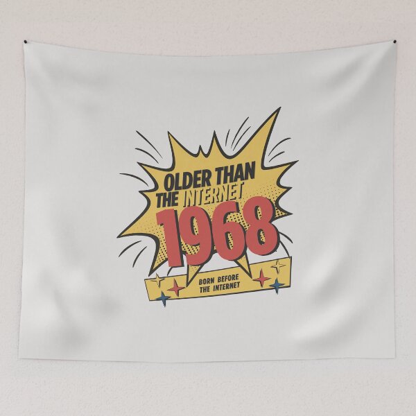 Item preview, Older Than the Internet Funny Born in 1968 Birthday Retro Comic Style designed and sold by HYPNK.