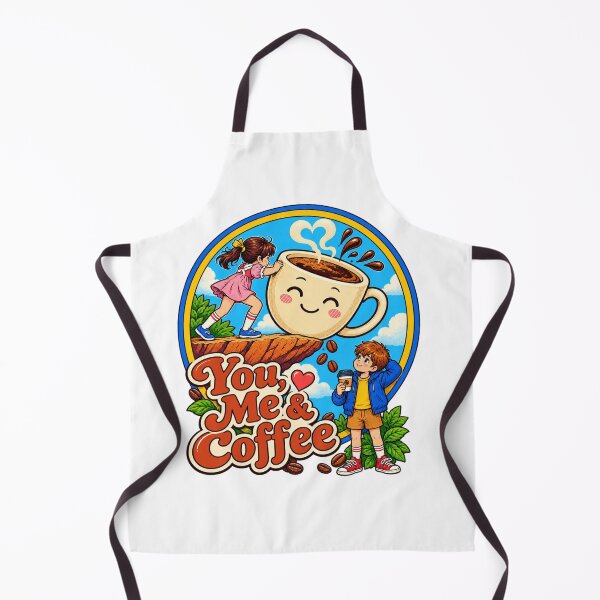 Item preview, You, Me & Coffee – Cute Retro Coffee Lover Cartoon designed and sold by HSE1.