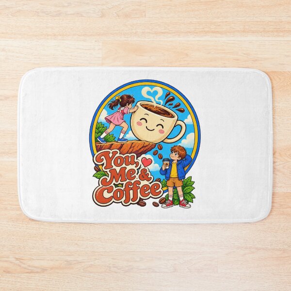 Item preview, You, Me & Coffee – Cute Retro Coffee Lover Cartoon designed and sold by HSE1.