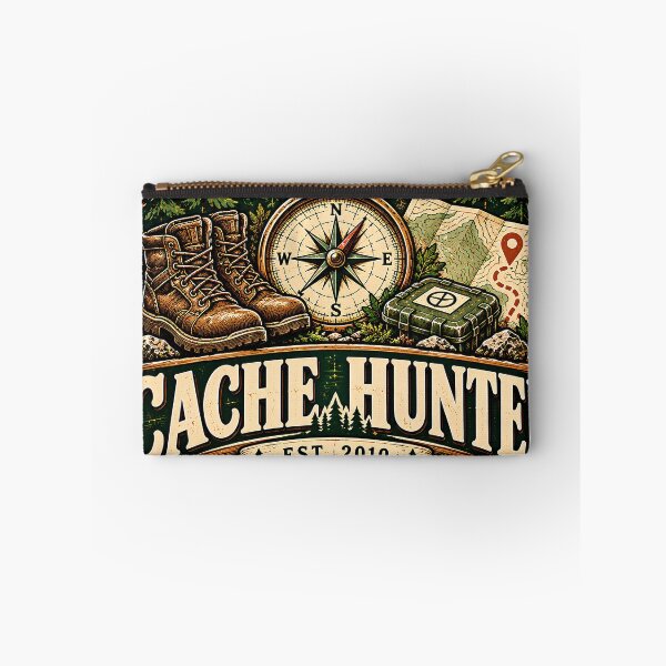 Item preview, Vintage Cache Hunter Outdoor Adventure Badge designed and sold by MysticCanvasAi.
