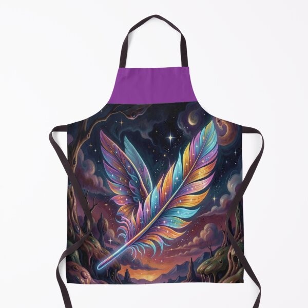 Item preview, Cosmic Feather Dream – Vibrant Fantasy Light in a Surreal Landscape designed and sold by FotoworldEdel.