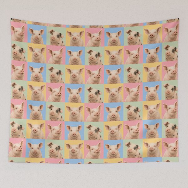 Item preview, Cute Pig Farm Animal Portraits designed and sold by pixiedustpaint.