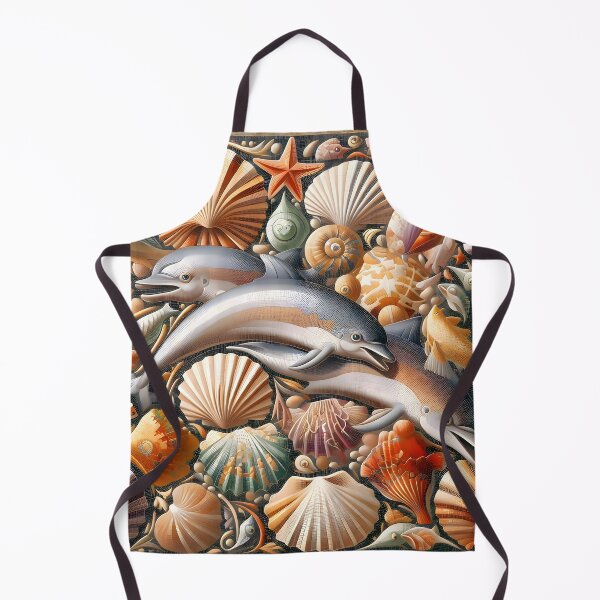 Item preview, Marine Dolphin and Shells Mosaic designed and sold by Sybille-Yates.