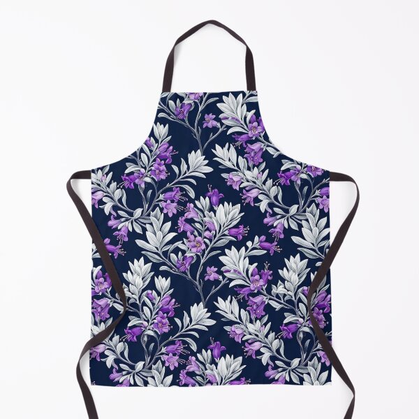 Item preview, Midnight White & Purple Trailing Florals designed and sold by Studio BC.