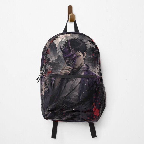 Item preview, Purple Oni Mask Warrior – Dark Japanese Fantasy Samurai Moonlight Art designed and sold by Dyan4.