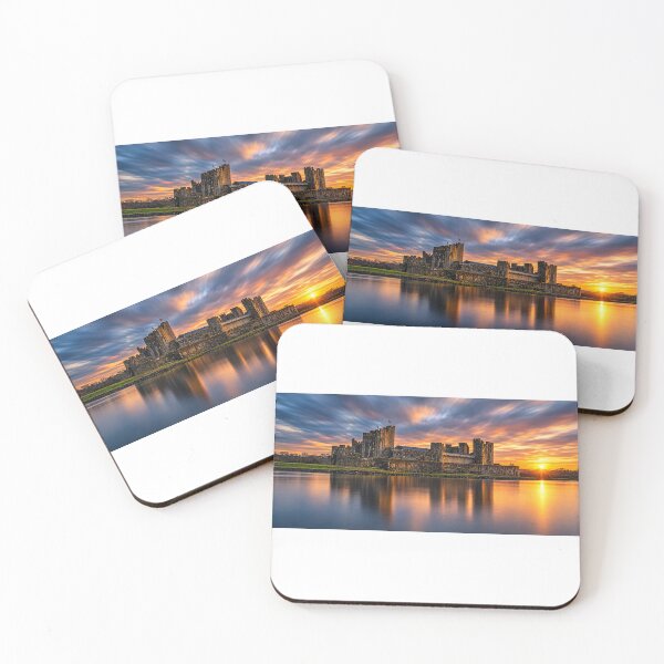 Item preview, Majestic Caerphilly Castle at Sunset designed and sold by Jinxyboy1908.