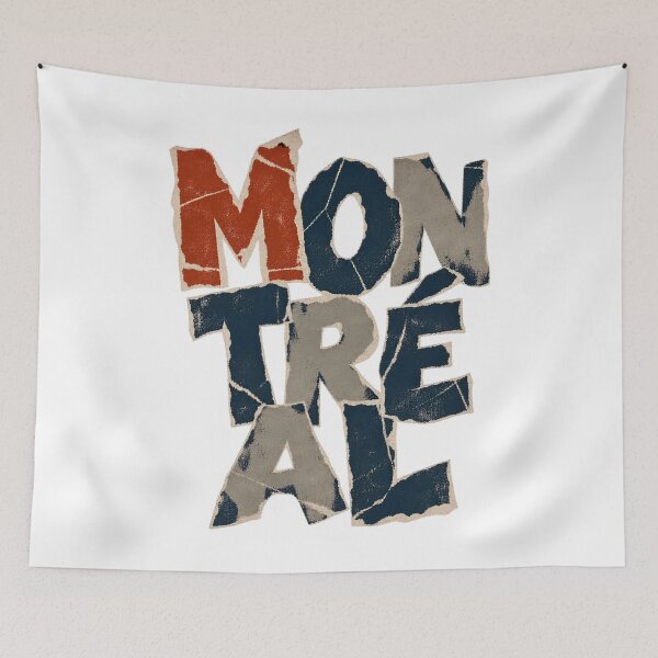 Item preview, Montreal Torn Paper Lettering in Navy and Rust designed and sold by Fenay Designs.
