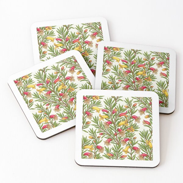 Item preview, Native Correa & Red Tubular Blossom Motif designed and sold by Studio BC.