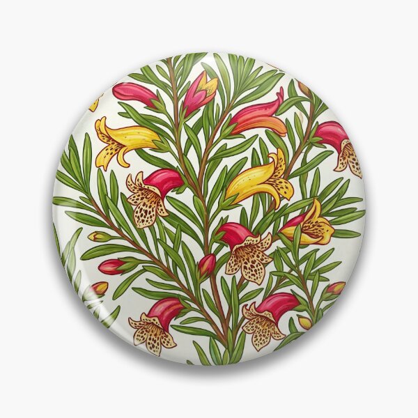 Item preview, Native Correa & Red Tubular Blossom Motif designed and sold by Studio BC.