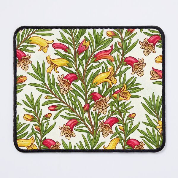 Item preview, Native Correa & Red Tubular Blossom Motif designed and sold by Studio BC.