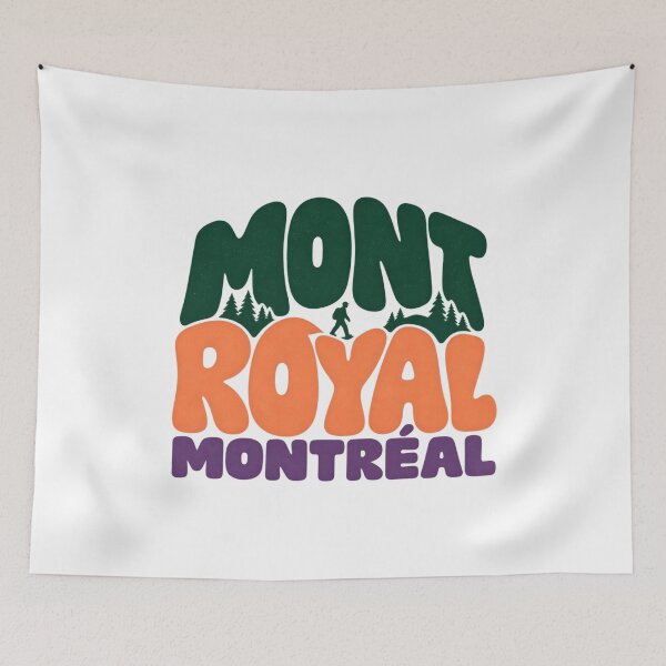 Item preview, Montreal Mont Royal Retro Hiking Letters designed and sold by Fenay Designs.