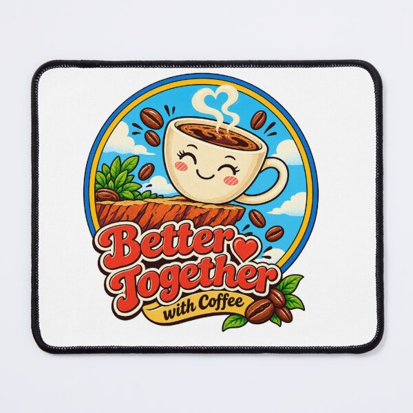 Item preview, Better together with Coffee – Cute Retro Coffee Lover Cartoon designed and sold by HSE1.