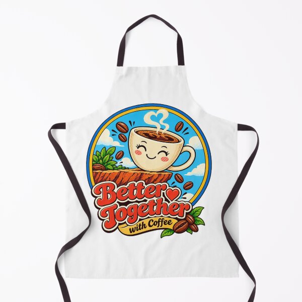 Item preview, Better together with Coffee – Cute Retro Coffee Lover Cartoon designed and sold by HSE1.