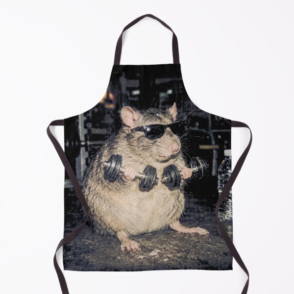 Item preview, Gym Rat Weightlifting Dumbbells Funny Fitness Rodent designed and sold by Darkifun.