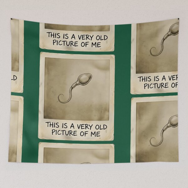 Item preview, Funny Very Old Picture of Me Sticker | Vintage Polaroid Sperm Cell Decal | Humorous Biology & Science Sticker | Sarcastic Humor Laptop Vinyl Sticker designed and sold by SergioMiklos.