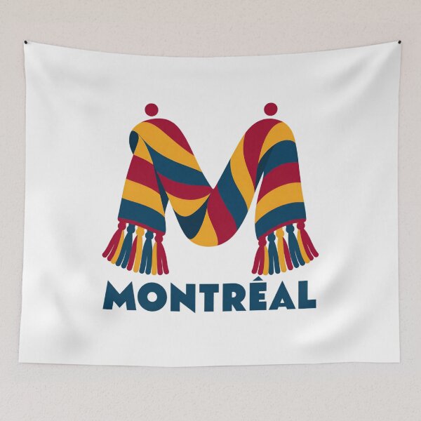 Item preview, Montreal Striped Scarf Letter M designed and sold by Fenay Designs.