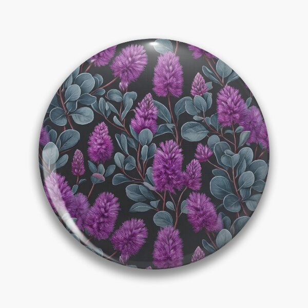 Item preview, Dark Navy Purple Clover & Pom-Pom Field designed and sold by Studio BC.