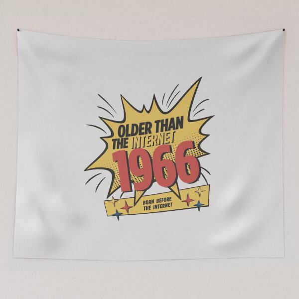 Item preview, Older Than the Internet Funny Born in 1966 Birthday Retro Comic Style designed and sold by HYPNK.