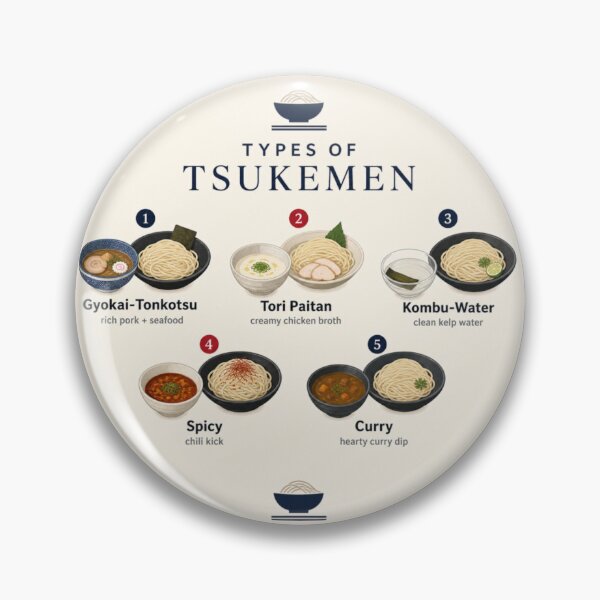 Item preview, Types of Tsukemen Japanese Dipping Ramen designed and sold by EchoWave11.