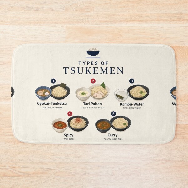 Item preview, Types of Tsukemen Japanese Dipping Ramen designed and sold by EchoWave11.