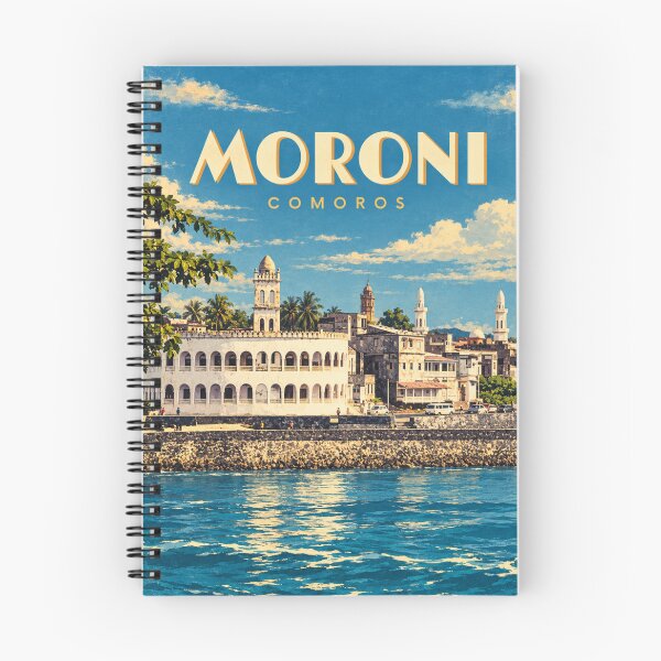 Item preview, Moroni Vintage Comoros Coastal City Art designed and sold by MichaeIRellov.