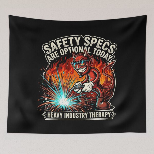 Aperçu de l'œuvre Safety Specs Are Optional Today Funny Welder Shirt créée et vendue par DEADLINE DEMONS.