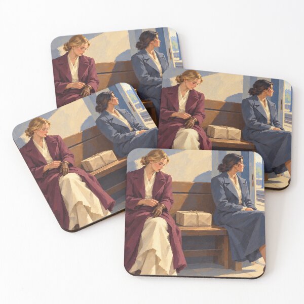 Item preview, The Seat Between – Railway Waiting Room Painting, Figurative Wall Art designed and sold by Form & Favour.