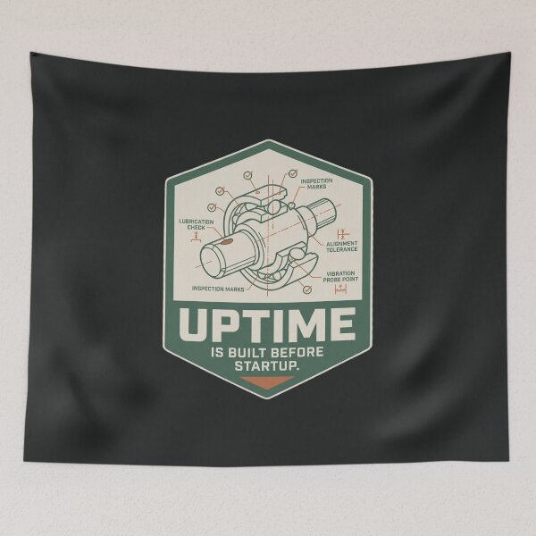Item preview, Uptime Is Built Before Startup Reliability Engineering Design designed and sold by Amr Darwish Graphic designer.