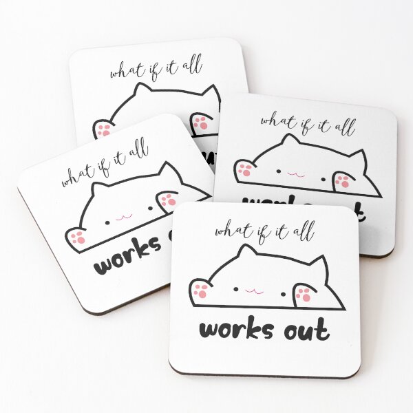 Artikelvorschau, Was wäre, wenn alles gut geht? Bongo Cat Optimist Katzen-Meme entworfen und verkauft von HumansStuck12.