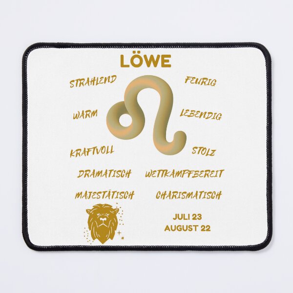 Artikelvorschau, Löwe Sternzeichen Astrologie Horoskop Symbol - Metallic Gold & White entworfen und verkauft von ZODIARA.