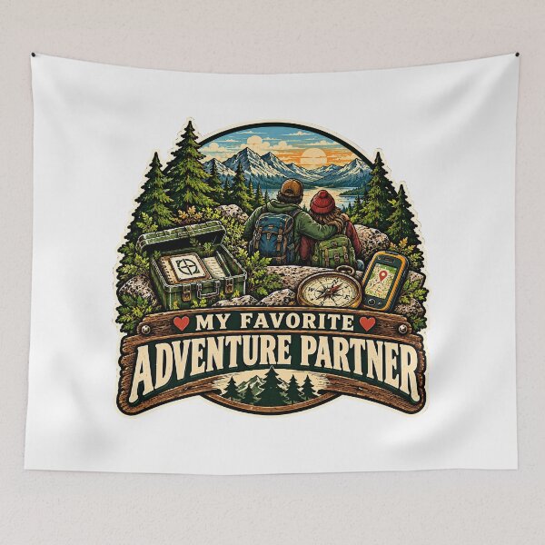 Item preview, My Favorite Adventure Partner Geocaching designed and sold by MysticCanvasAi.