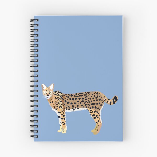 Item preview, S is for Serval,Serval Illustration – Elegant African Wild Cat Wildlife Art designed and sold by PrettylittlepastelUk.