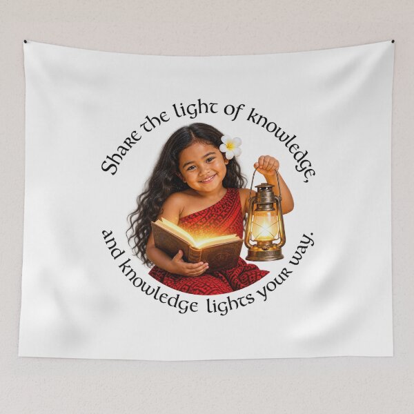 Item preview, Polynesian Education Proverb - Share the light of knowledge | Pacific Art designed and sold by ShakaLife.org.