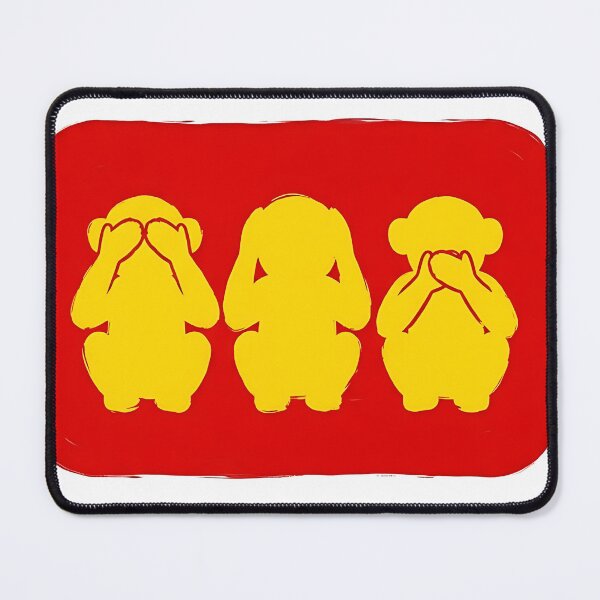 Item preview, See No Evil Monkeys Red Art designed and sold by Yellow Zone.