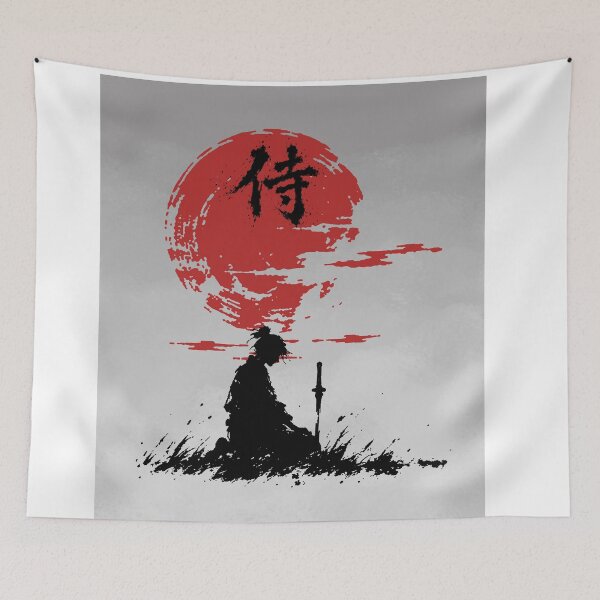 Item preview, Samurai Silhouette – Japanese Warrior | Traditional Japan Art designed and sold by Neo Japonism Art.