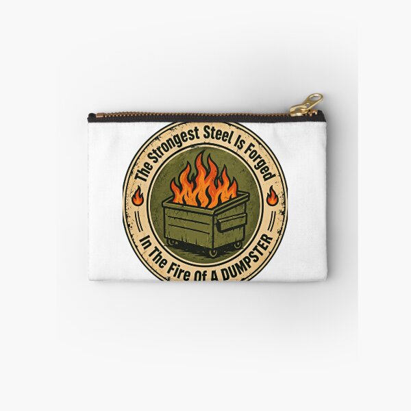 Item preview, The Strongest Steel Is Forged In The Fire Of A Dumpster Resilient Motivation Quote designed and sold by HumansStuck12.