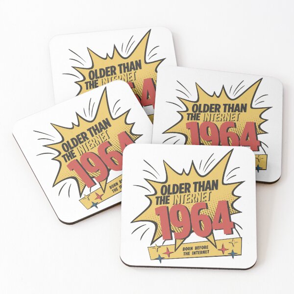 Item preview, Older Than the Internet Funny Born in 1964 Birthday Retro Comic Style designed and sold by HYPNK.