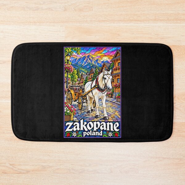 Item preview, Zakopane Tatry Mountains Poland Travel Stained Glass designed and sold by TomFrontierArt.