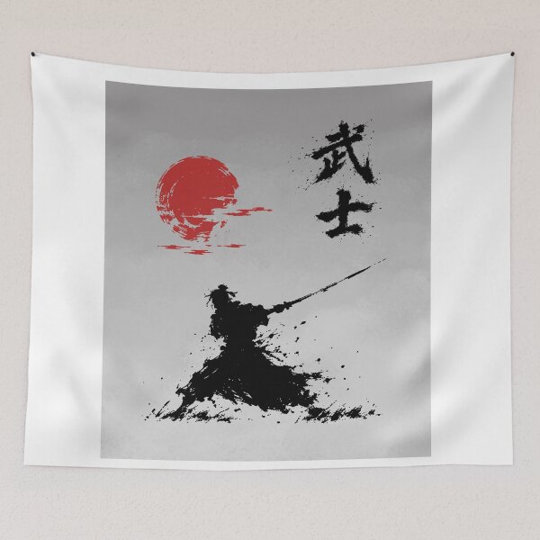 Item preview, Samurai Silhouette – Japanese Warrior | Traditional Japan Art designed and sold by Neo Japonism Art.