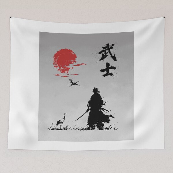 Item preview, Samurai Silhouette – Japanese Warrior | Traditional Japan Art designed and sold by Neo Japonism Art.