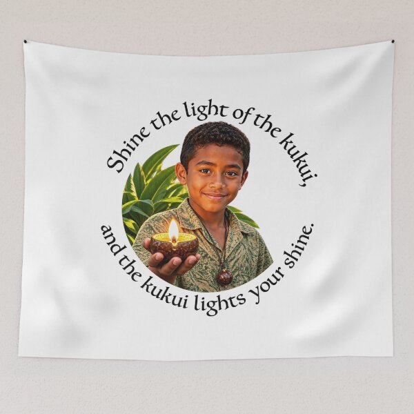 Item preview, Polynesian Wisdom Proverb - Shine the light of the kukui | Pacific Art designed and sold by ShakaLife.org.